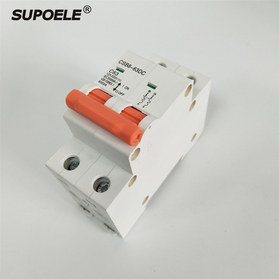 CE Approval 2P 2 Pole MCB 63A Solar Photovoltaic DC 500V 550V Mini Circuit Breaker For PV System CSB8-63DC 2P 63A
