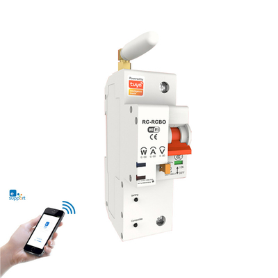 MCB 1-4Pole smart WIFI mobile APP switch remote control air vacuum circuit breaker for 6KA over and undervoltage protection